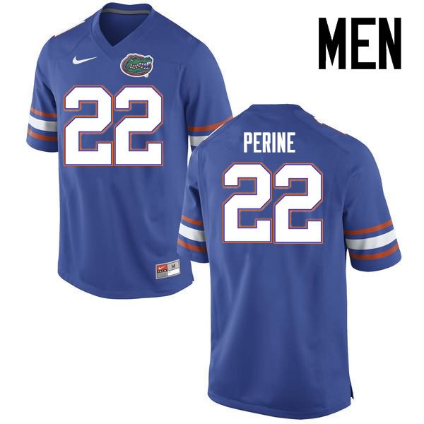 Men's NCAA Florida Gators Lamical Perine #22 Stitched Authentic Nike Blue College Football Jersey XXZ3065RN